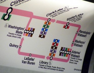 My route. I got on on the upper left and went clockwise around the Loop.