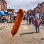 Cripple Creek, Colorado, Ice Festival (2/19/17) — excellent, crispy dough, lousy hot dog — 6 IMG_5896