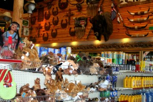 Inside the Cactus Flats Conoco station gift shop