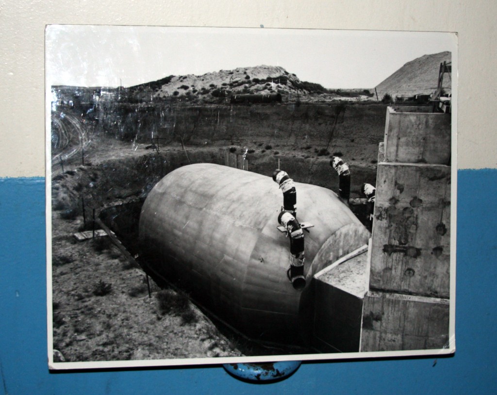 The bunker being installed