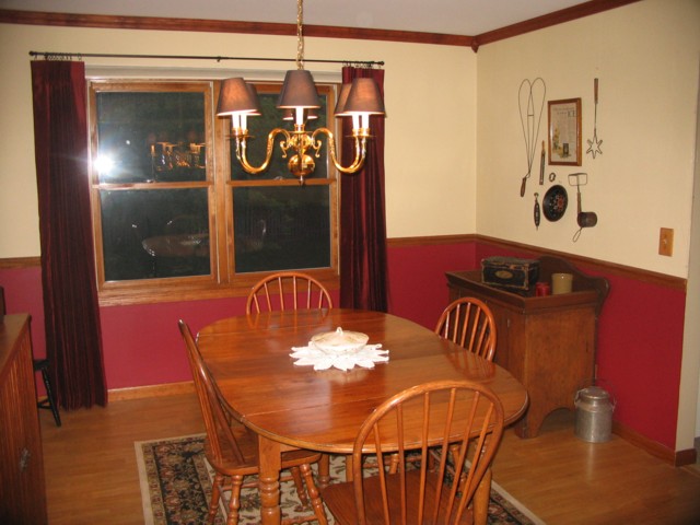 The finished dining room