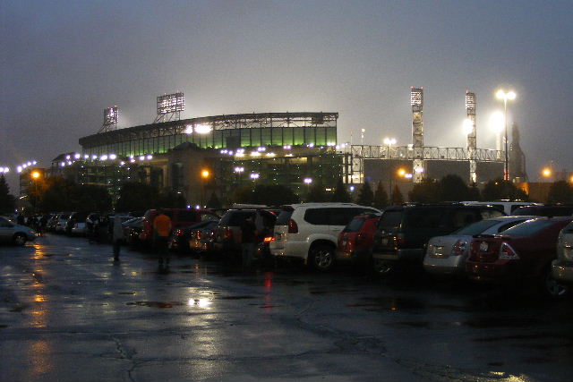U.S. Cellular Field just before the game got cancelled.